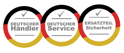 deutscher Händler, deutscher Service, Ersatzteil-Sicherheit