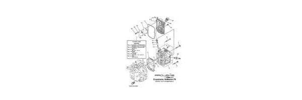 YAMAHA Außenborder F9.9 Zylinder + Kurbelgehäuse 2