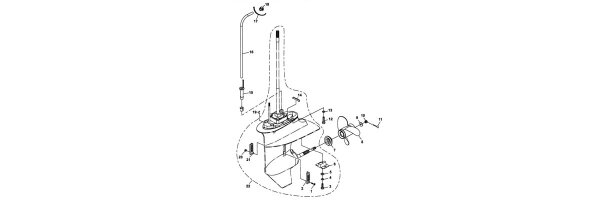 Parsun F15(A) Unteres Gehäuse + Antrieb II