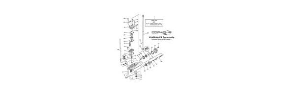 YAMAHA Außenborder F4 Unteres Gehäuse+Antrieb1