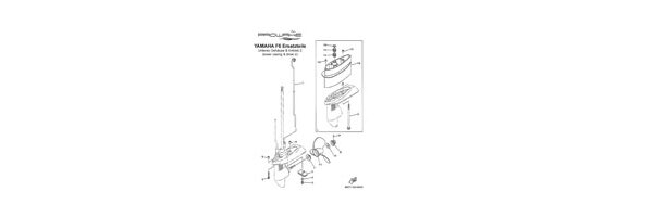 YAMAHA Außenborder F6 Unteres Gehäuse + Antrieb2