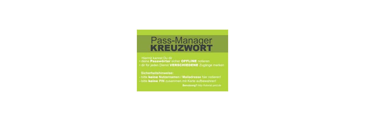Offline Passwort-Manager: Kostenloser YERD  Paketbeileger im September 2018 - Offline Passwort Manager
