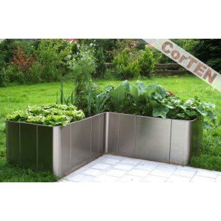 Cortenstahl-Hochbeet "Corner163" H50  (163x163x50cm 1,5mm CorTEN nicht vorkorrodiert)  by YERD - Made in Germany (versandkostenfrei)*