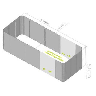 Details:   Edelstahl-Hochbeet "Square 163" H50 (163x62cm Höhe 50cm)  by YERD -- Made in Germany (versandkostenfrei)* / Hochbeet, modernes Design, Edelstahl Hochbeet, Hochbeet exclusiv, YERD, Greenbase Partner 