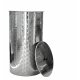 Fischer-Lahr Grundtank Serie Q150 Liter, Edelstahlbehälter rund,  variabel für Saftfass oder Immervolltank, Edelstahl-Fass offen mit Deckel ohne Schwimmdeckel