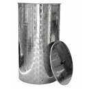 Fischer-Lahr Grundtank Serie Q 200 Liter, Edelstahlbehälter variabel für Immervolltank oder Saftfass, Edelstahl Fass offen inkl. Staubdeckel ohne Schwimmdeckel