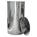 Fischer-Lahr® konfigurierbarer Grundtank: Fischer Serie Q 200 Liter, Edelstahlbehälter rund, Basis variabel für Immervolltank oder Saftfass, Edelstahl-Fass offen inkl. Deckel ohne Schwimmdeckel
