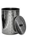 Fischer-Lahr Grundtank Serie Q 50 Liter, Edelstahlbehälter variabel für Immervolltank oder Saftfass, Edelstahl  Fass offen  inkl. Staubdeckel ohne Schwimmdeckel