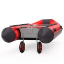 Slipräder Schlauchboot Transporträder ET350, Edelstahl, schwarz/rot