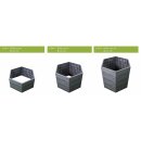 Hochbeet Baukasten-System:  Erweiterbare  Hochbeet- / Komposter- / Pflanzbehälter-Elemente, 1 Element ERGO System, Farbe Wood, Ø 110cm  Höhe 25 cm,  Kunststoff Wood
