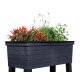 URBAN gardening: Balkon-Beet anthrazit-braun 75 x 37 Höhe 65 cm, aus recyceltem Kunststoff