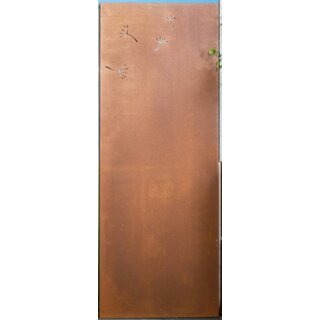 Sichtschutz Rost / Zaunelement / Stele in Edelrost:  1 Element Pusteblume Erweiterung Höhe 158cm Breite 60cm, 1,5mm Stahl rostig  