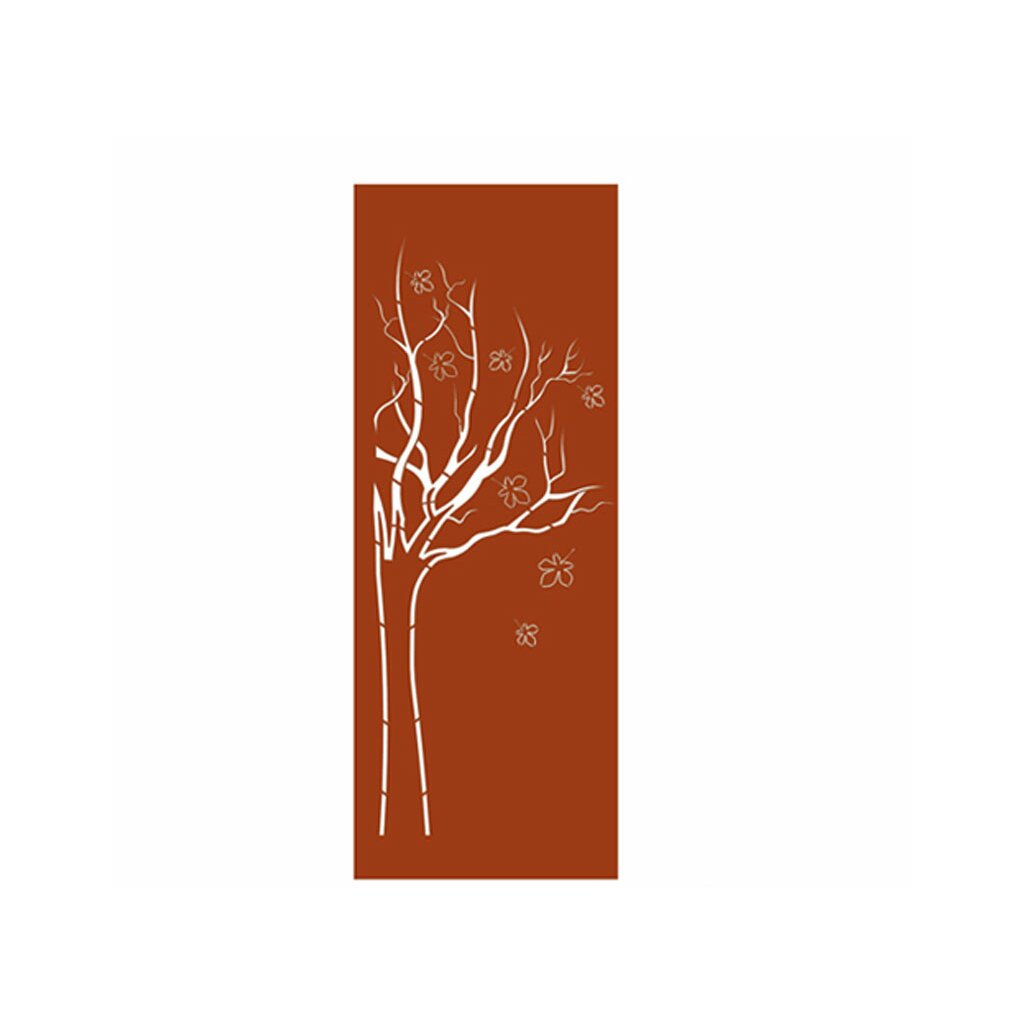 Sichtschutz Rost / Zaunelement / Stele in Edelrost: 1 Element Motiv "Baum", Höhe 158cm Breite 60cm, 1,5mm Stahl rostig,  zum stecken oder fest verschrauben 	 
		 (Sichtschutz, Rost )  
	