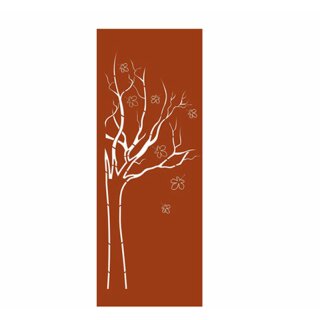 Sichtschutz Rost / Zaunelement / Stele in Edelrost: 1 Element Motiv "Baum", Höhe 158cm Breite 60cm, 1,5mm Stahl rostig,  zum stecken oder fest verschrauben