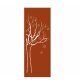 Sichtschutz Rost / Zaunelement / Stele in Edelrost: 1 Element Motiv "Baum", Höhe 158cm Breite 60cm, 1,5mm Stahl rostig,  zum stecken oder fest verschrauben