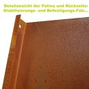 Sichtschutz / Zaunelement / Stele in Edelrost: 1 Element Motiv "Gräser", Höhe 158cm Breite 60cm, 1,5mm Stahl rostig,   zum stecken oder fest verschrauben