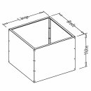 Pflanz-Container Serie "Dominus",  50x50cm Höhe 50cm, rostiger Stahl verschweißt, sehr stabile Materialstärke 3 mm (!), mit Bodenlochblech, Pflanzkübel Metall Außen-Bereich / outdoor frostsicher,  Versand kostenfrei*