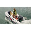 Schlauchboot mit Motor: RIB280 PRO AQUAPARX  Schlauchboot weiß  - 280cm lang und Yamaha Außenbordmotor F5AMHS im Set-Angebot (Versand kostenfrei)