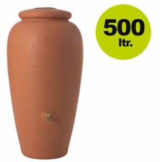 Graf Regentonne Amphore 500 Liter in Terracotta-Optik, mediteraner Toskana Stil, made in Germany