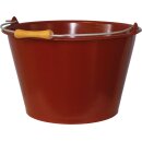 Weinleseeimer 16 Liter braun mit Kunststoffgriff (Holzoptik)