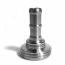 Schlauchtülle mit Überwurfmutter aus Edelstahl: Schlauchverschraubung 3/3 -  NW 40 / 40 mm  Schlauchausgang  / Schlauch-Anschluss  Zubehör Kellerei