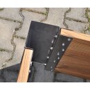 Hochbeet Ecken - Hochbeet Baukasten Set-Angebot: 4 x Edelstahlecke außen 80 cm hoch (ohne Holz), Hochbeet Metallecken auch für Komposter verwendbar