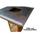 YERD Holzkohle-Grill mit 8mm Feuerplatte und Fett-Rille: 80x80cm (Diagonale 113cm) AHOME PRO XL Design-Grill / Feuer-Skulptur, Griller Unterbau und Feuerschale aus echtem Corten-Stahl  (Versand kostenfrei*)