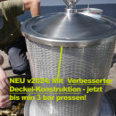 Fischer Edelstahl Hydropresse  40 Liter INOX,  Saftpresse / Apfelpresse  / Obstpresse mit Wasserdruck, inkl. Presstuch,  mit zusätzlichem Druckminderer (!) (versandkostenfrei)*