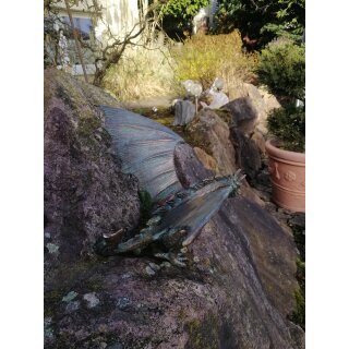 Details:   Gartendeko: Bronzefigur Drachenvogel Terrador Wasserspeier/Brunnen, 49 cm hoch Maul / Bronzefigur, Drachen, Wasserspeier, Rottenecker 90166, Drachenbrunnen 