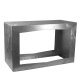 YERD Holzbox Holzregal: stabiles verzinktes Kaminholz-Regal 80x50x35cm, Farbe Zink-Metall, verschweißtes Stahl-Regal für Feuerholz, stapelbar, verwindungssteif, Holzlege zum Sitzen geeignet