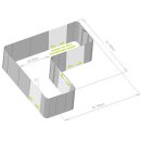 Hochbeet Metall Sonderanfertigung: Edelstahl-Hochbeet "Corner 163"H70 (Höhe 70cm)