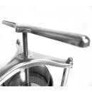 NEU: 100% Edelstahl - Mini Obstpresse manuell, Beerenpresse (Traubenpresse), Kloßpresse, Käsepresse (16 x 22), 6 Liter Edelstahl-Spindelpresse, Obstpresser  inkl. Presstuch
