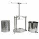 NEU: 100% Edelstahl - Mini Obstpresse manuell, Beerenpresse (Traubenpresse), Kloßpresse, 6 Liter Edelstahl-Spindelpresse, Obstpresser  inkl. Presstuch