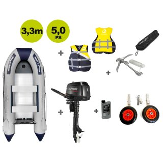 SET-ANGEBOT: Schlauchboot mit Motor Prowake Schlauchboot RIB330S mit Parsun 5PS Komplettset
