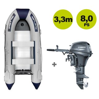 Schlauchboot mit Motor Prowake Schlauchboot RIB330S mit Yamaha 8 PS Außenborder