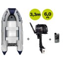 SET-ANGEBOT: Schlauchboot mit Motor: Prowake Schlauchboot RIB330S mit Parsun 6 PS Außenborder