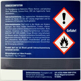 Details:   Sonderposten Hände-Desinfektion ab 11,31 EUR: 1 Liter Desinfektionsmittel für Haut und alle abwaschbaren Oberflächen, Nachfüllflasche, made in Germany / Desinfektionsmittel, Hand-Desinfektion,   Biozid, viruzid 