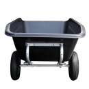 YERD Basics: 350 Liter 2-Rad Schubkarre / Hofkarre kippbar (Kippjapaner), Großmuldenkarre mit verzinktem Aufbau