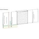 2er Set: Rostiges Sichtschutz-Element "Pusteblume inkl. Erweiterung", Höhe 158cm , 2 x 60cm,  zum stecken oder fest verschrauben
