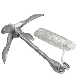 Anker mit 2,5 kg und Leine 8mm x 15m