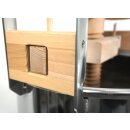 YERD EINZELSTÜCK / PROTOTYP: Sauerkraut-Fass 46 Liter  aus Holz und Edelstahl  hochglanzpoliert, mit Pressspindel aus Holz, Made in EU (Sonderposten)