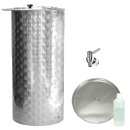 Saftfass 150 Liter mit Schwimmdeckel: Edelstahl-Apfelsaftfass / Fischer Saftfass für pasteurisierten Saft, komplett mit Auslaufhahn Edelstahl, Staubdeckel, Schwimmdeckel und Vaseline-Öl