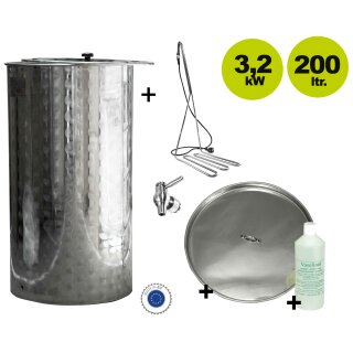 Fischer-Lahr Saftfass 200L  inkl. Speidel Tauchsieder