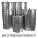 Edelstahl Saft-Fass:  150 Liter mit Schwimmdeckel, original Fischer Saft-Fass, made in Europe
