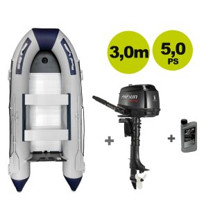 SET-ANGEBOT: vSchlauchboot mit Motor Prowake Schlauchboot RIB300S mit Parsun 5 PS Außenborder