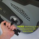 YERD® Schlauchaufroller 35m: Automatik Schlauchtrommel Wasser, mit Gardena kompatiblen Anschlüssen, 1/2 Zoll Gartenschlauch,  inkl. Nachspann-Werkzeug und Komfort-Gartenbrause, Wand-Montage und mobil verwendbar