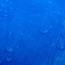 YERD Abdeckplane groß (Restposten), 10x12m, mit Ösen, wasserdicht:  Gewebeplane  pool-blau,  90g/m² starkes PE,  mit stabilen 12mm Aluminium-Metallösen, verstärkter Saum und extra verstärkte Eck-Ösen