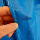 YERD 3x6m Abdeckplane mit Ösen, wasserdicht:  Gewebeplane pool-blau, 140g/m² starkes PE,  mit stabilen 12mm Aluminium-Metallösen, verstärkter Saum und extra verstärkte Eck-Ösen