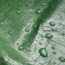 YERD 3x6m Abdeckplane mit Ösen, wasserdicht:  Gewebeplane britisch-grün,  180g/m² EXTRA starkes PE,  mit stabilen 12mm Aluminium-Metallösen, verstärkter Saum und extra verstärkte Eck-Ösen