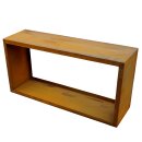 YERD CortenBOX 120:  stabiles  Kaminholz-Regal 120x60x35cm, Holzbox / Holzregal aus echtem Corten-Stahl (!),  Farbe Rost-Patina, verschweißtes (!) Stahl-Regal für Feuerholz (TOP Preis-/Leistung)